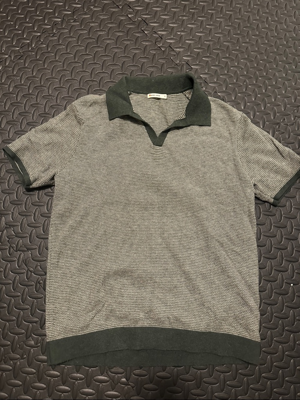 Men's Short-Sleeve Polo Knit Shirt in Dark Green